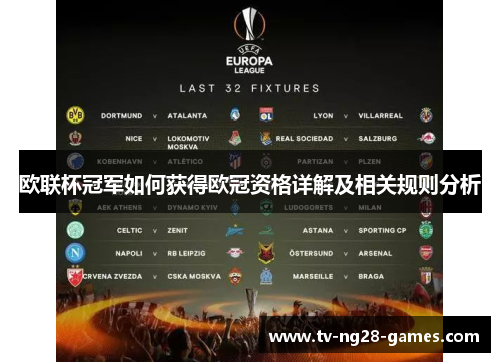 欧联杯冠军如何获得欧冠资格详解及相关规则分析 欧联杯冠军如何获得欧冠资格详解及相关规则分析